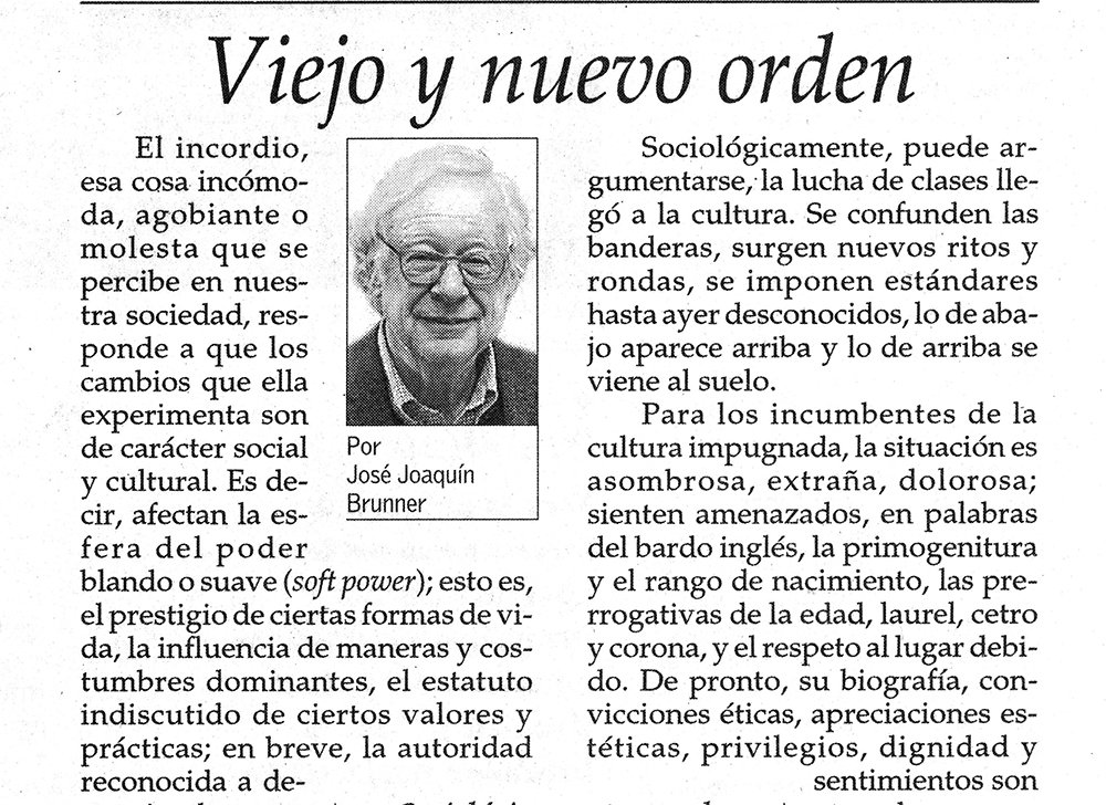 Viejo y nuevo orden